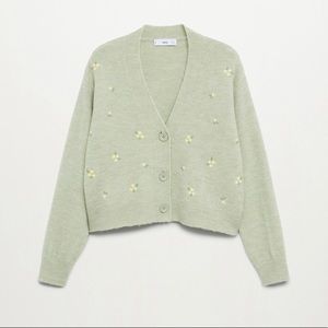 Mango Flowers embroidery cardigan - M